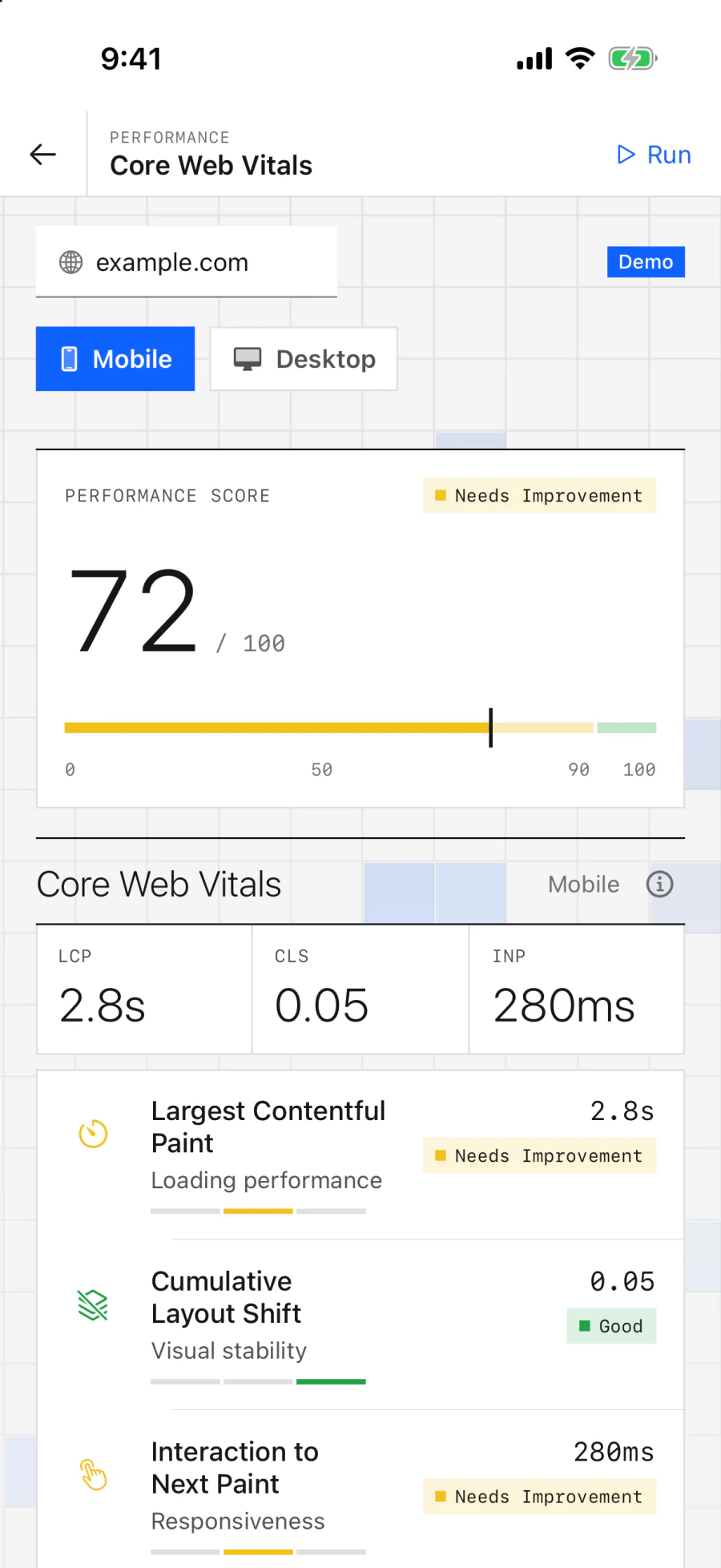 Core Web Vitals